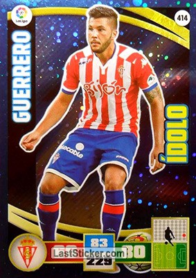 414 · Guerrero · Real Sporting · Ídolo - Panini Adrenalyn XL Liga BBVA 2015-16
