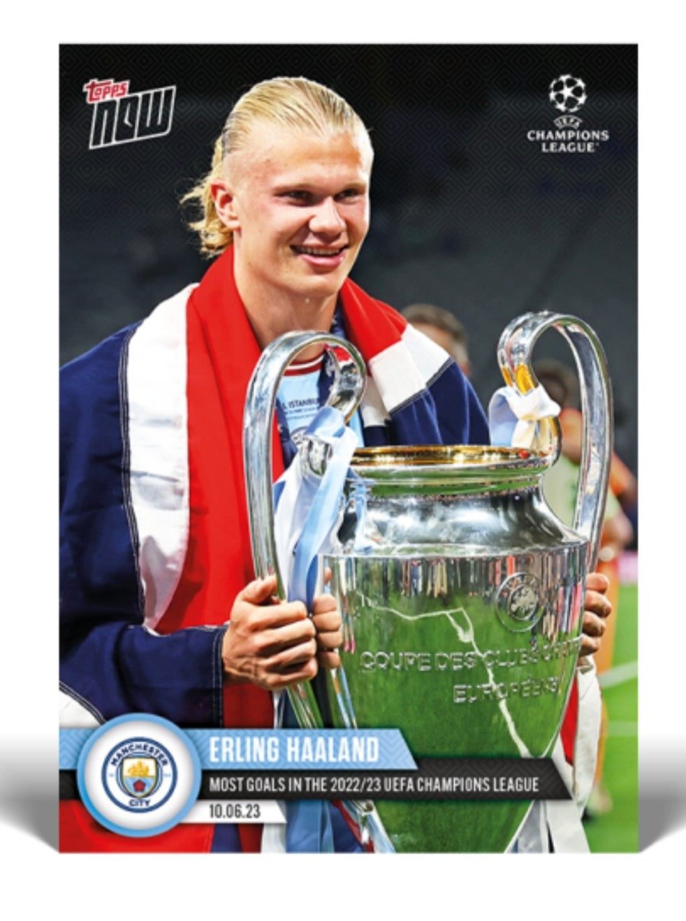 Trading Card Erling Haaland Topps Now UEFA Champions League Nº 117 – Topps (2023)