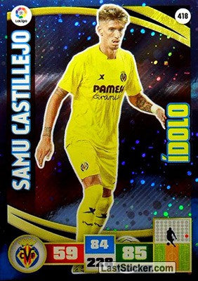 418 · Samu Castillejo · Villarreal C.F. · Ídolo - Panini Adrenalyn XL Liga BBVA 2015-16