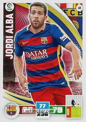 041 · Jordi Alba · F.C. Barcelona · Básica - Panini Adrenalyn XL Liga BBVA 2015-16