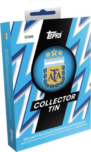 Lata de Cartas Topps Argentina Collector Tin 2026 - 35 Cartas Premium