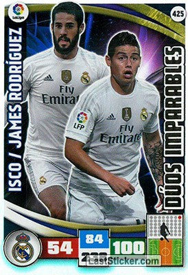 425 · Isco - James Rodríguez · Real Madrid · Dúos Imparables - Panini Adrenalyn XL Liga BBVA 2015-16