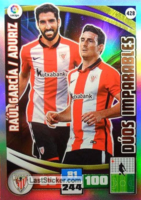 428 · Raúl García - Aduriz · Athletic Club · Dúos Imparables - Panini Adrenalyn XL Liga BBVA 2015-16