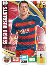 042 · Sergio Busquets · F.C. Barcelona · Básica - Panini Adrenalyn XL Liga BBVA 2015-16