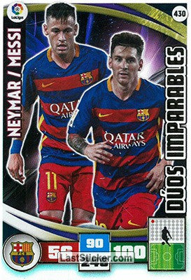 430 · Neymar - Messi · F.C. Barcelona · Dúos Imparables - Panini Adrenalyn XL Liga BBVA 2015-16
