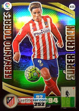 435 · Fernando Torres · Atlético de Madrid · Súper Crack - Panini Adrenalyn XL Liga BBVA 2015-16