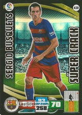 438 · Sergio Busquets · F.C. Barcelona · Súper Crack - Panini Adrenalyn XL Liga BBVA 2015-16
