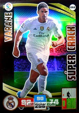 444 · Varane · Real Madrid · Súper Crack - Panini Adrenalyn XL Liga BBVA 2015-16