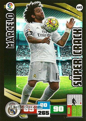 445 · Marcelo · Real Madrid · Súper Crack - Panini Adrenalyn XL Liga BBVA 2015-16