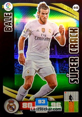 446 · Bale · Real Madrid · Súper Crack - Panini Adrenalyn XL Liga BBVA 2015-16