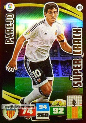 451 · Parejo · Valencia C.F.. · Súper Crack - Panini Adrenalyn XL Liga BBVA 2015-16