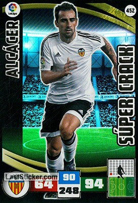 452 · Alcácer · Valencia C.F.. · Súper Crack - Panini Adrenalyn XL Liga BBVA 2015-16
