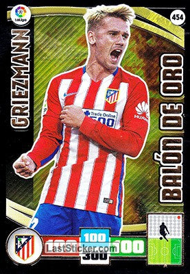 454 · Griezmann · Atlético de Madrid · Balón de Oro - Panini Adrenalyn XL Liga BBVA 2015-16