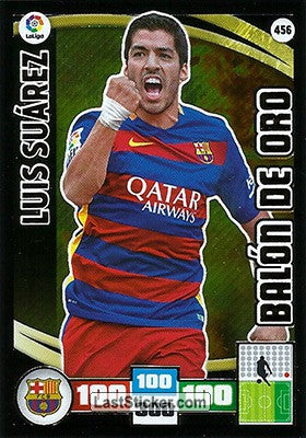 456 · Luis Suárez · F.C. Barcelona · Balón de Oro - Panini Adrenalyn XL Liga BBVA 2015-16