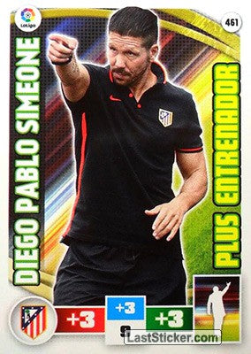 461 · Diego Pablo Simeone · Atlético de Madrid · Plus Entrenador - Panini Adrenalyn XL Liga BBVA 2015-16