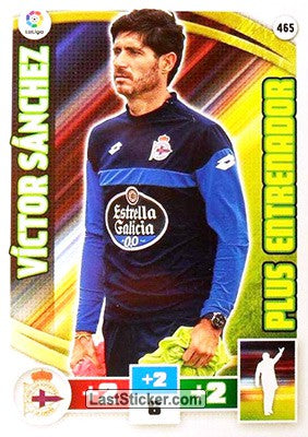 465 · Víctor Sánchez · R.C. Deportivo · Plus Entrenador - Panini Adrenalyn XL Liga BBVA 2015-16
