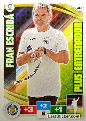 468 · Fran Escribá · Getafe C.F. · Plus Entrenador - Panini Adrenalyn XL Liga BBVA 2015-16