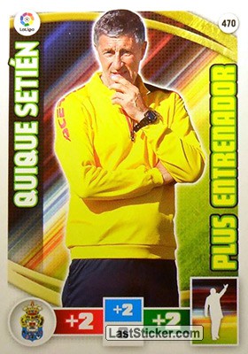 470 · Quique Setién · U.D. Las Palmas · Plus Entrenador - Panini Adrenalyn XL Liga BBVA 2015-16