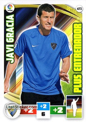 473 · Javi Gracia · Málaga C.F. · Plus Entrenador - Panini Adrenalyn XL Liga BBVA 2015-16