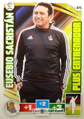 475 · Eusebio Sacristán · Real Sociedad · Plus Entrenador - Panini Adrenalyn XL Liga BBVA 2015-16