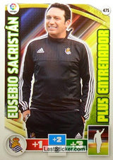 475 · Eusebio Sacristán · Real Sociedad · Plus Entrenador - Panini Adrenalyn XL Liga BBVA 2015-16