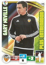 478 · Gary Neville · Valencia C.F. · Plus Entrenador - Panini Adrenalyn XL Liga BBVA 2015-16