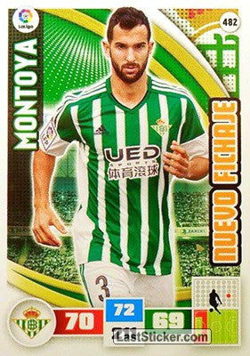 482 · Montoya · Real Betis · Nuevo Fichaje - Panini Adrenalyn XL Liga BBVA 2015-16