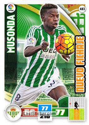 483 · Musonda · Real Betis · Nuevo Fichaje - Panini Adrenalyn XL Liga BBVA 2015-16