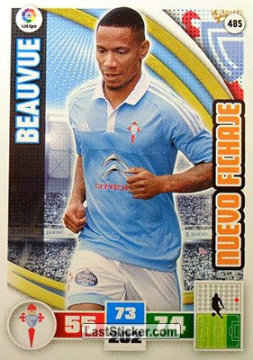485 · Beauvue · R.C. Celta · Nuevo Fichaje - Panini Adrenalyn XL Liga BBVA 2015-16