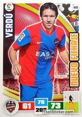 495 · Verdú · Levante U.D. · Nuevo Fichaje - Panini Adrenalyn XL Liga BBVA 2015-16