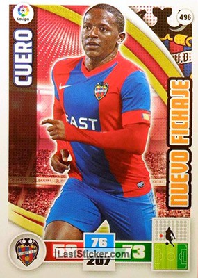 496 · Cuero · Levante U.D. · Nuevo Fichaje - Panini Adrenalyn XL Liga BBVA 2015-16