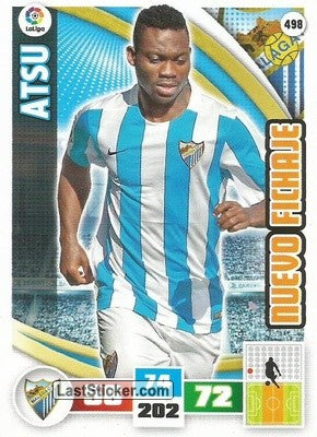 498 · Atsu · Málaga C.F. · Nuevo Fichaje - Panini Adrenalyn XL Liga BBVA 2015-16