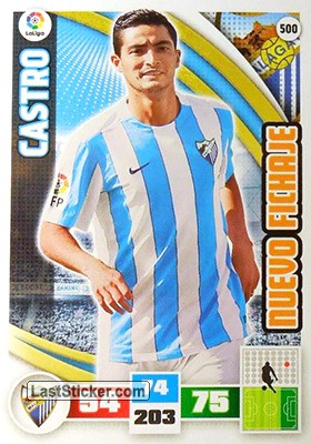 500 · Castro · Málaga C.F. · Nuevo Fichaje - Panini Adrenalyn XL Liga BBVA 2015-16