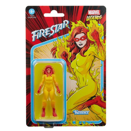 Figura Hasbro Marvel Legends Retro 375 Collection: Firestar de 9.5 cm (#F3822) - Año 2022