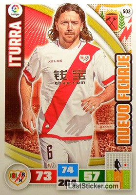 502 · Iturra · Rayo Vallecano · Nuevo Fichaje - Panini Adrenalyn XL Liga BBVA 2015-16