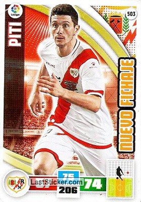 503 · Piti · Rayo Vallecano · Nuevo Fichaje - Panini Adrenalyn XL Liga BBVA 2015-16