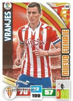 505 · Vranjes · Real Sporting · Nuevo Fichaje - Panini Adrenalyn XL Liga BBVA 2015-16