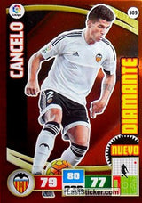 509 · Cancelo · Valencia C.F.. · Nuevo Diamante - Panini Adrenalyn XL Liga BBVA 2015-16