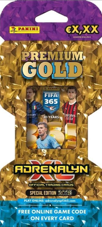 Sobre Premium Gold Panini FIFA 365 Adrenalyn XL 2025 - Special Edition 10 Years