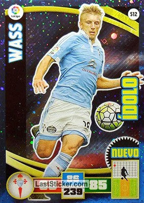 512 · Wass · R.C. Celta · Nuevo Ídolo - Panini Adrenalyn XL Liga BBVA 2015-16