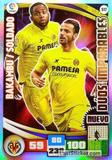 517 · Soldado - Bakambu · Villarreal C.F. · Nuevo Dúos Imparables - Panini Adrenalyn XL Liga BBVA 2015-16