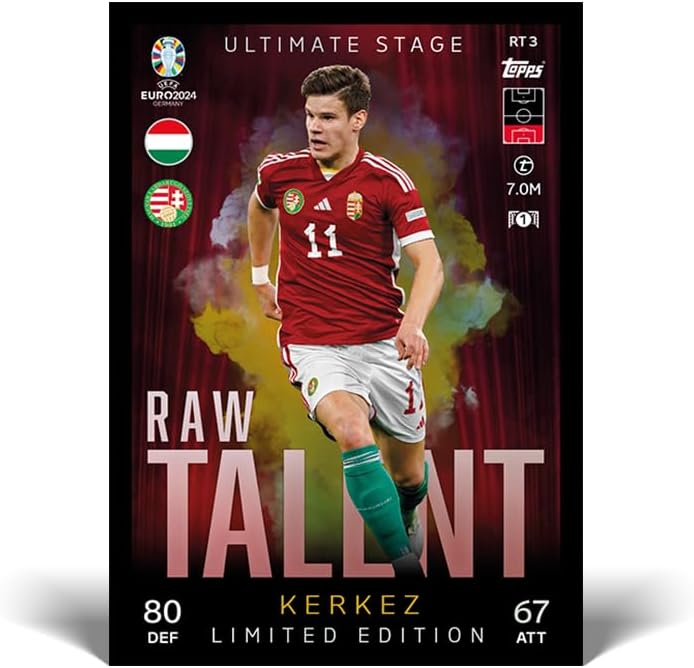 Lata Booster Tin 1 Topps Match Attax UEFA Euro 2024 Germany – Edición Raw Talent (Año 2024)