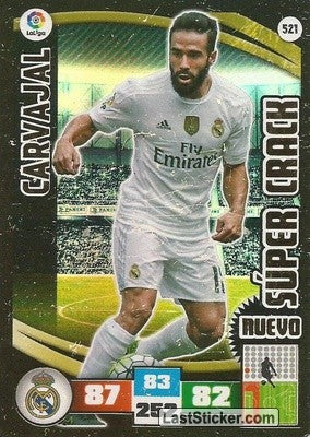 521 · Carvajal · Real Madrid · Nuevo Súper Crack - Panini Adrenalyn XL Liga BBVA 2015-16