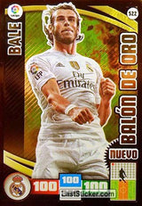 522 · Bale · Real Madrid · Nuevo Balón de Oro - Panini Adrenalyn XL Liga BBVA 2015-16