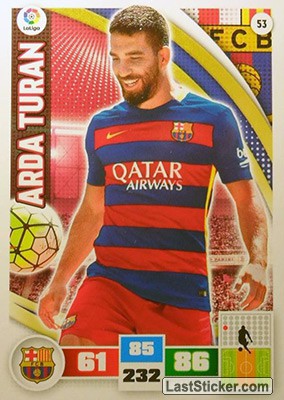 053 · Arda Turan · F.C. Barcelona · Básica - Panini Adrenalyn XL Liga BBVA 2015-16
