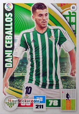 061 · Dani Ceballos · Real Betis · Básica - Panini Adrenalyn XL Liga BBVA 2015-16