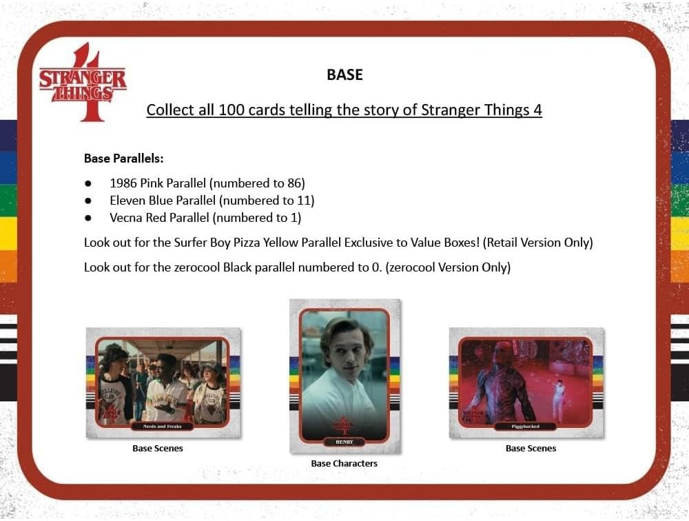 Caja de Cartas Topps Zerocool Stranger Things Temporada 4 (Value Box) - 42 Cartas - Año 2023