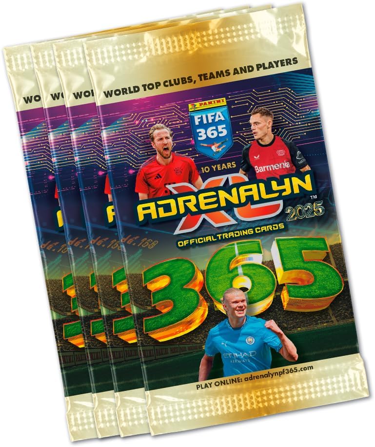Sobres Panini FIFA 365 Adrenalyn XL 2025 Official Trading Cards – Edición Especial 10 Aniversario NUEVO