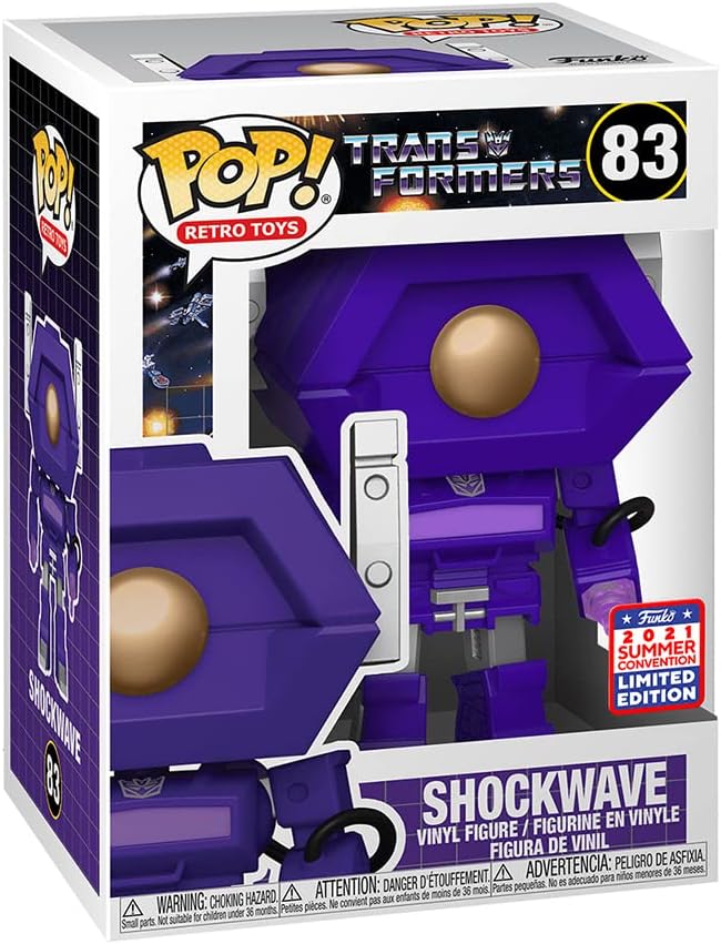 Funko Pop! Retro Toys: Transformers - Shockwave (Summer Convention 2021) de 9.5 cm (#83) - Año 2021