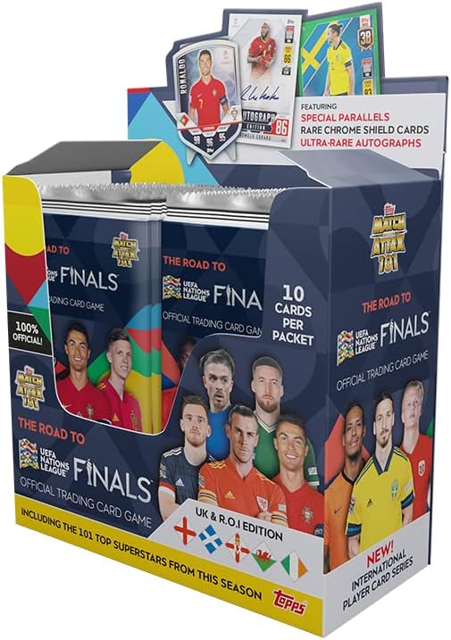 Caja de Sobres Topps Match Attax 101 Road to UEFA Nations League Finals – Display Box de 24 Sobres (Año 2022)